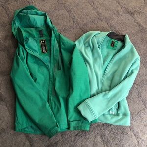 Green Under Armour Jacket & fleece XL